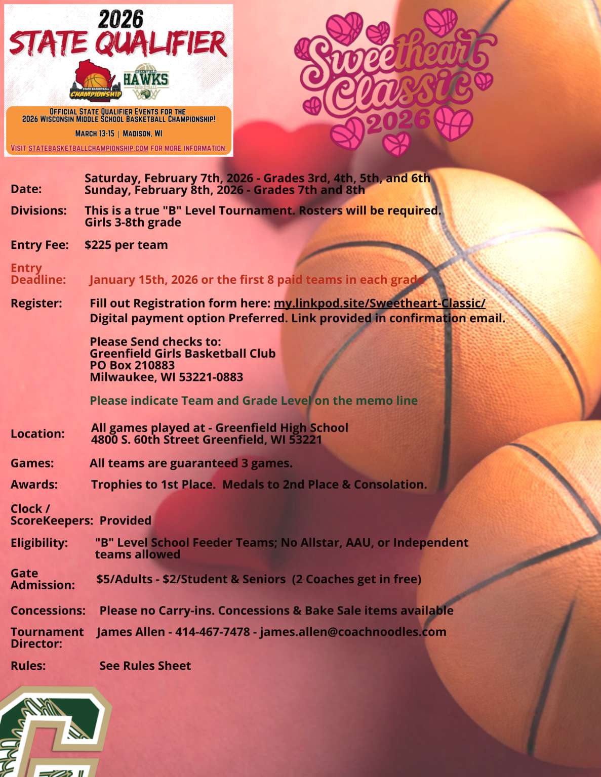 Sweetheart Classic Greenfield Girls Basketball Club